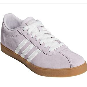 Adidas Courtset Ortholite Float Suede Ice Purple/White Size 7.5 Lilac